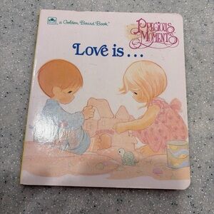 *Vintage* 90s Precious Moments Pastel Kids Sandcastle Board Book ‘Love is’
